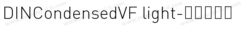 DINCondensedVF light字体转换